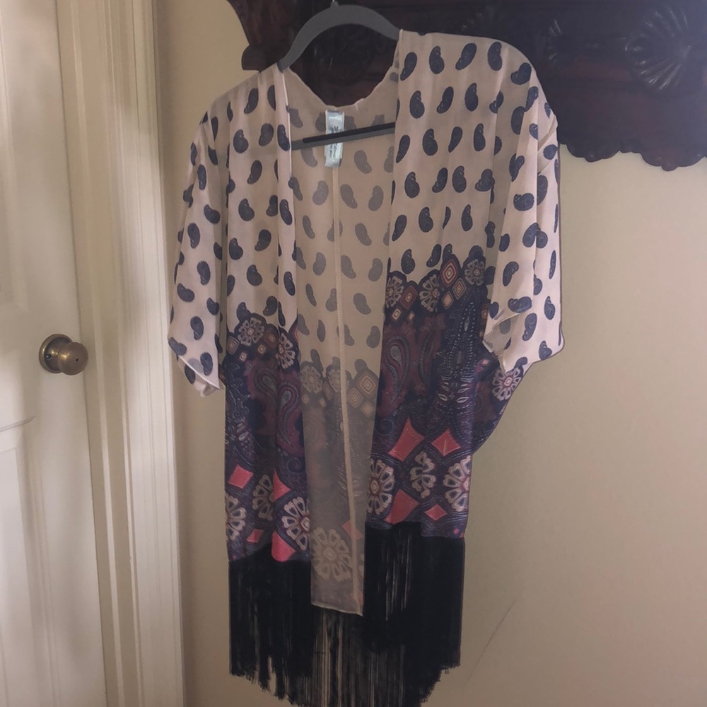 Multicolor sheer cardigan